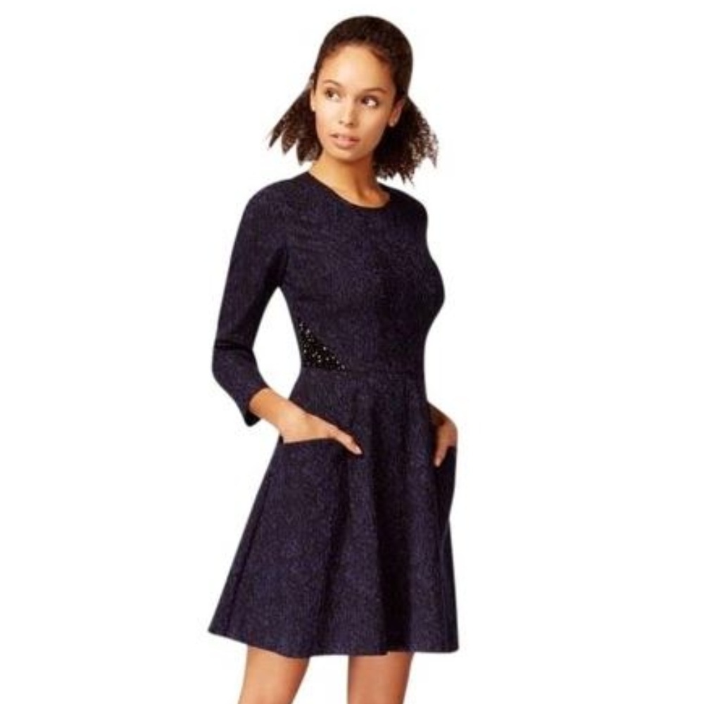 RACHEL ROY SEXY FLIRTY MESH BACK SKATER DRESS 4